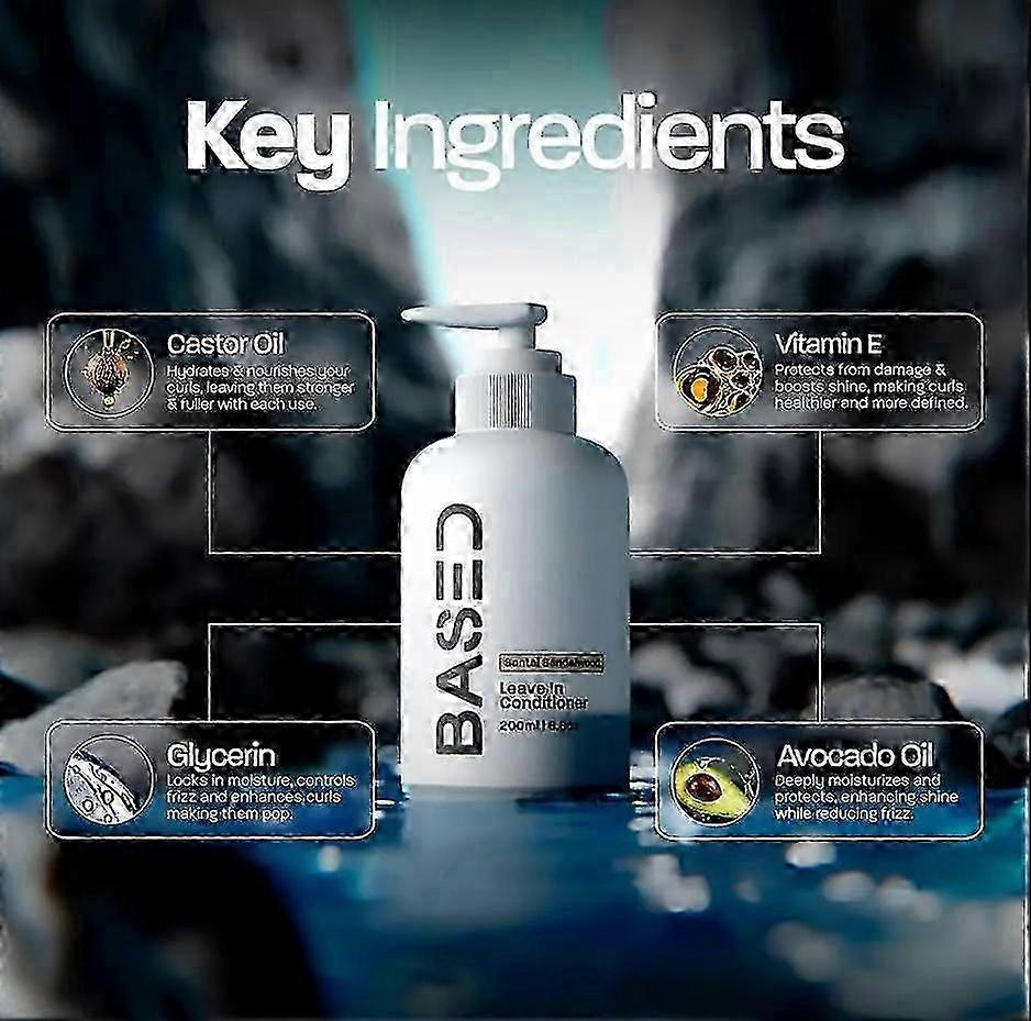 リーブイン コンディショナー、インスタント フリズ コントロール、髪に潤いを与え、栄養を与えます - HF