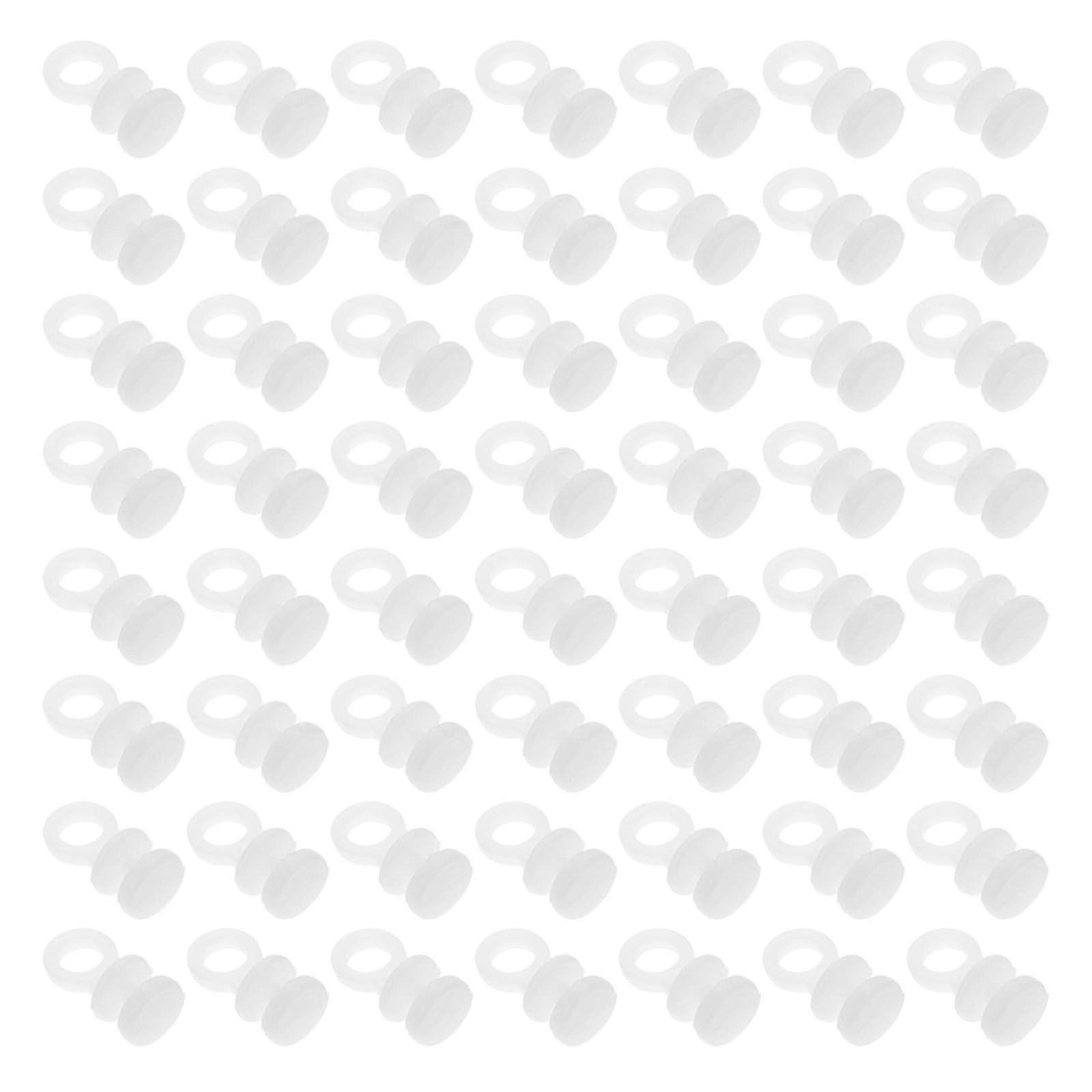 100pcs Plastic Curtain Track Rollers and Glider Hooks for Smooth Sliding Window Shower Drapes