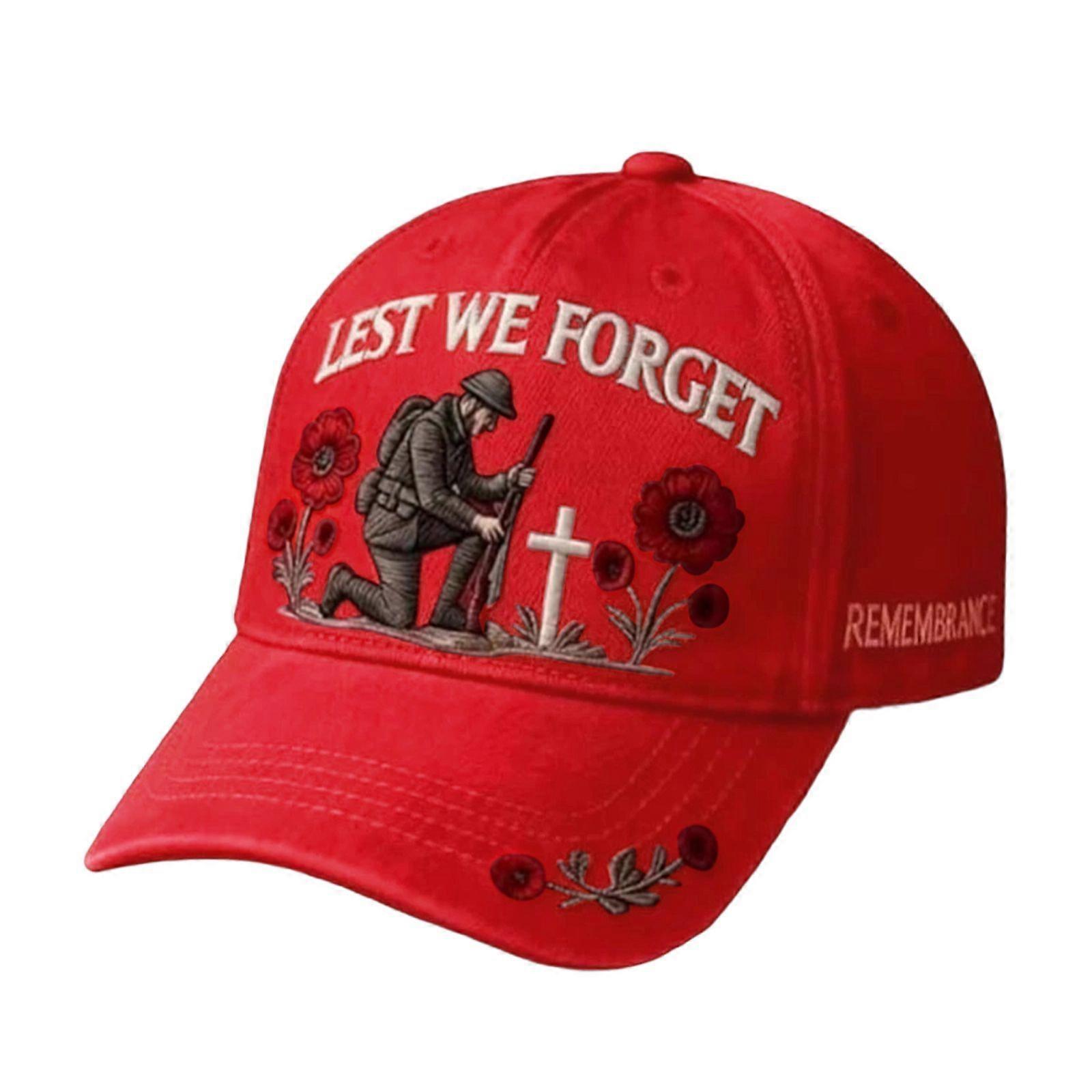 Heroes Never Forgotten Remembrance Cap, Lest We Forget Embroidered Baseball Hats
