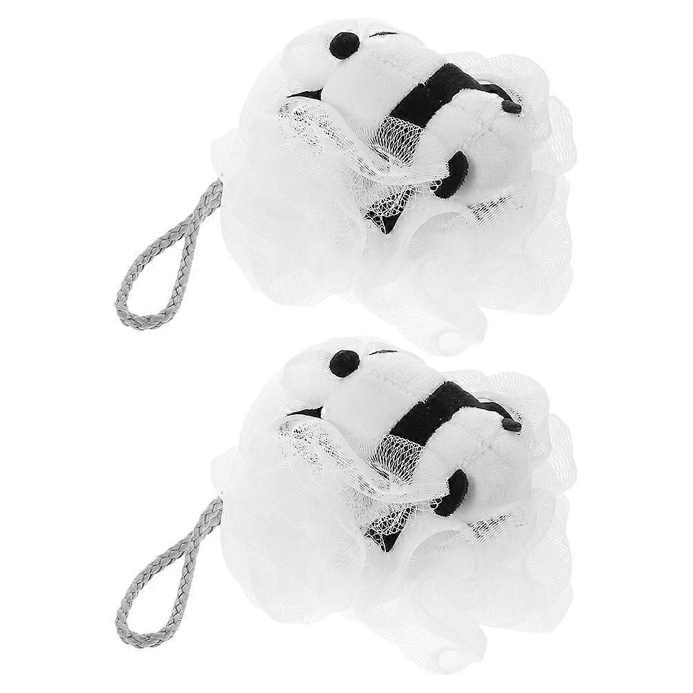 Loofah Exfoliating Bath Sponge Soft Panda Design for Kids 6Pcs Set