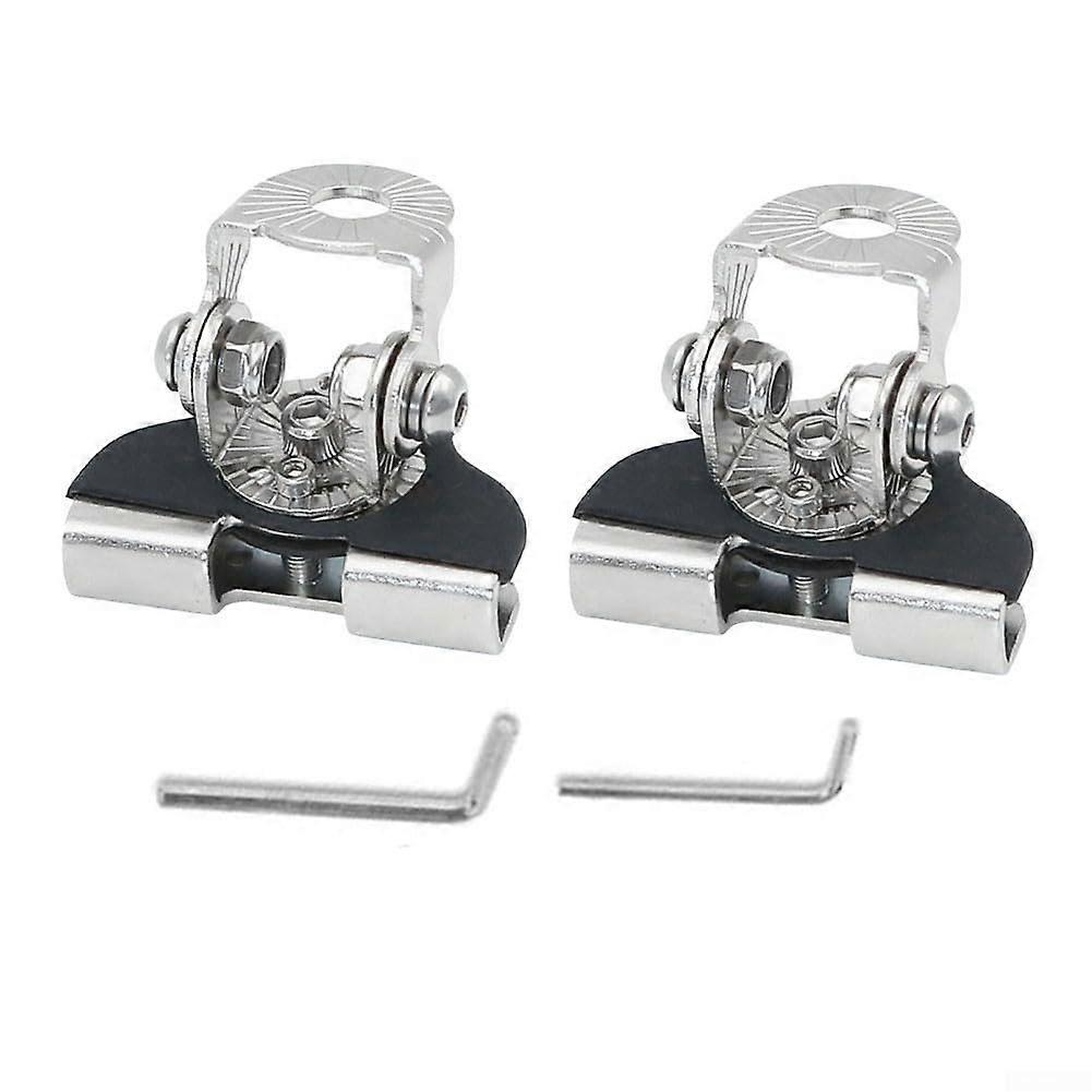 2PC Adjustable LED Light Bar Hood Mount OffRoad Brackets, No Drill RustResistant Silver
