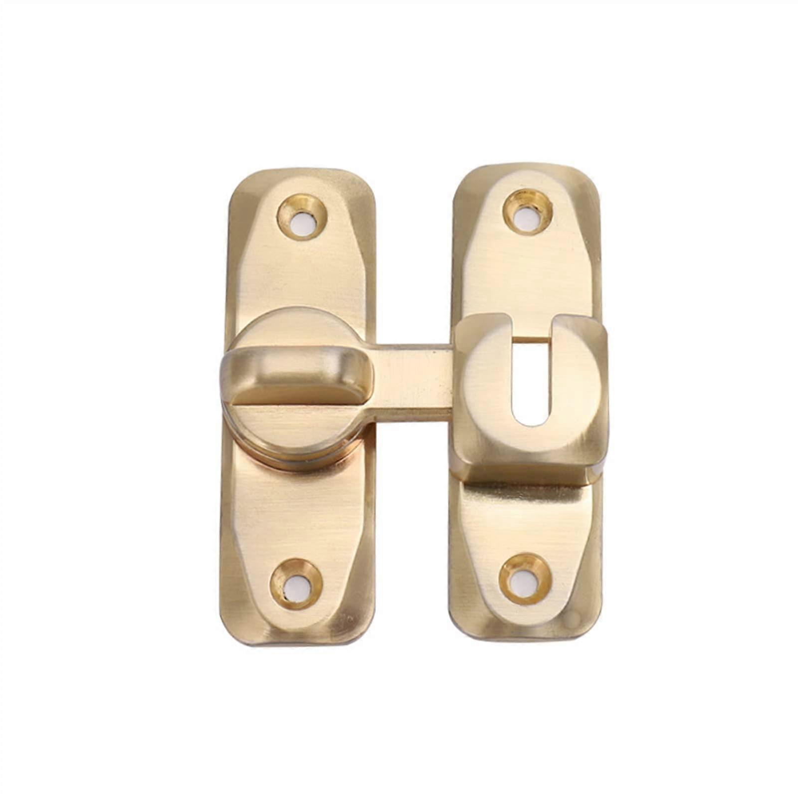 Gold Sliding Door Lock NoDrill Hasp Bolt Latch for Enhanced Patio Door Security