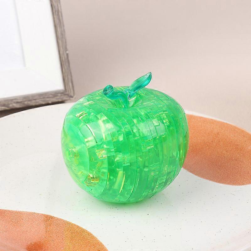 Crystal Apple Stereoscopic 3D Puzzle Spatial Thinking Lighting Assembly Disassembly Apple. Christmas Gift