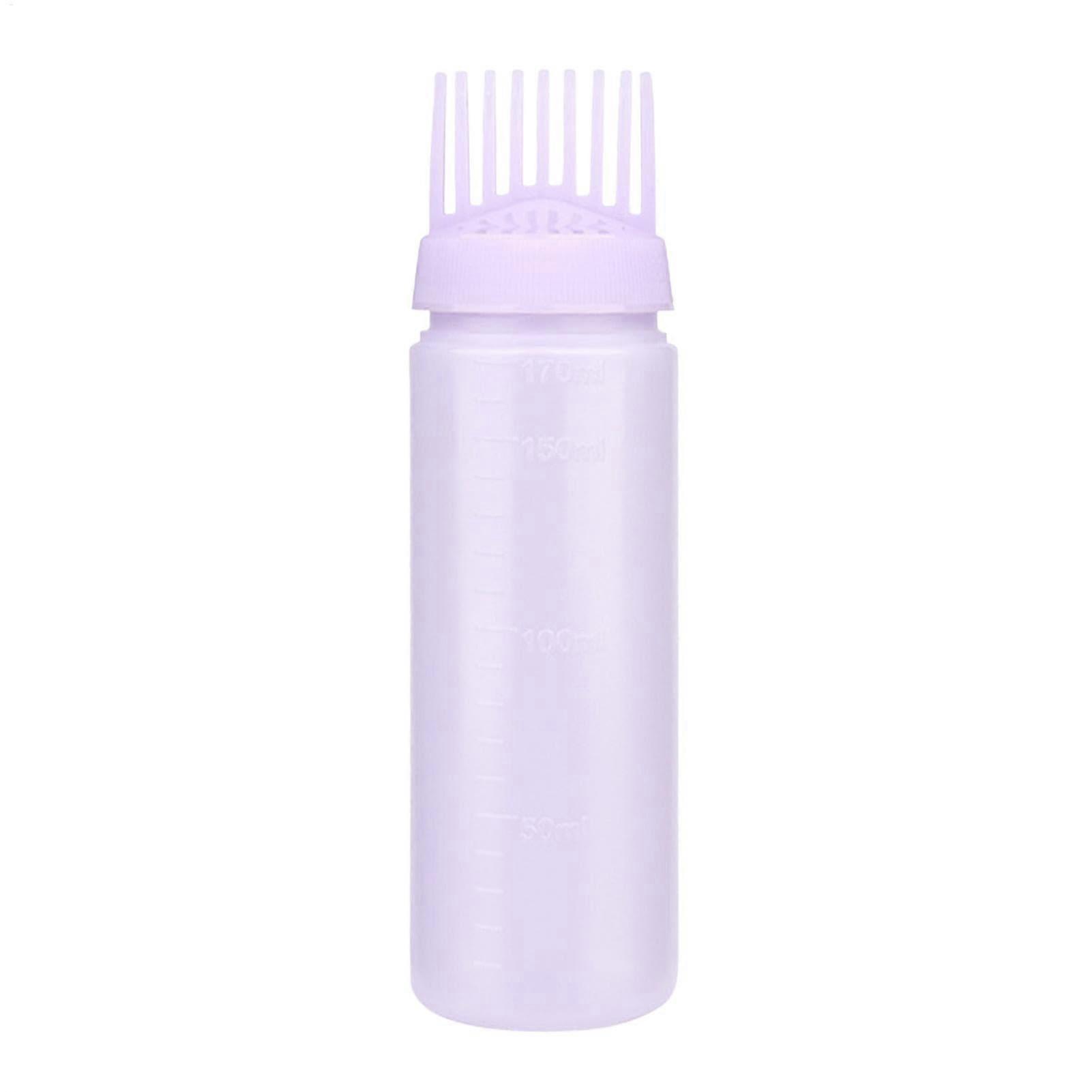 Root Comb Applicator Bottle for Precise Root Application and Hair Coloring, Purple 170ml Capacity