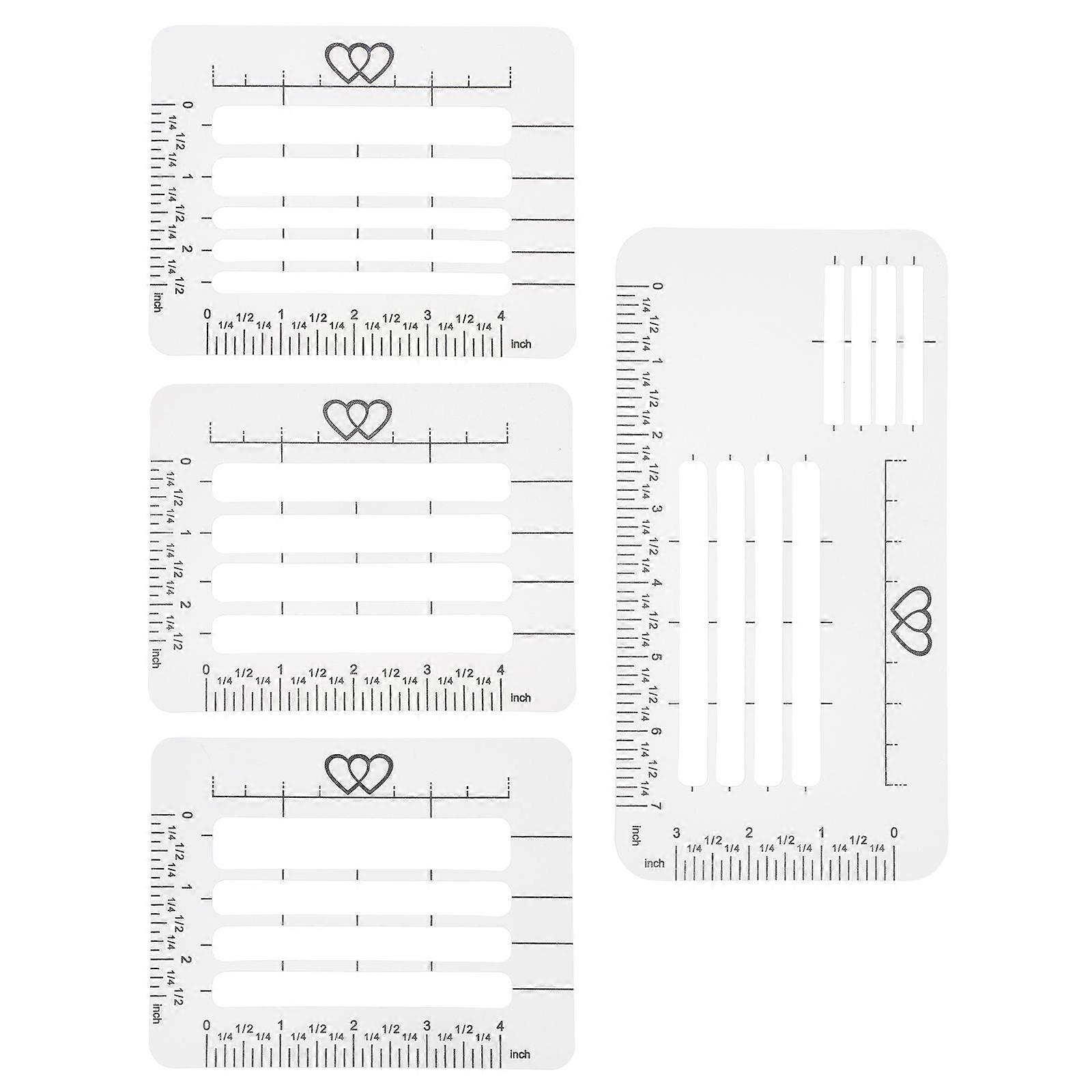 4pcs Plastic Envelop Making Templates Invitation Cards Marker Template Rulers