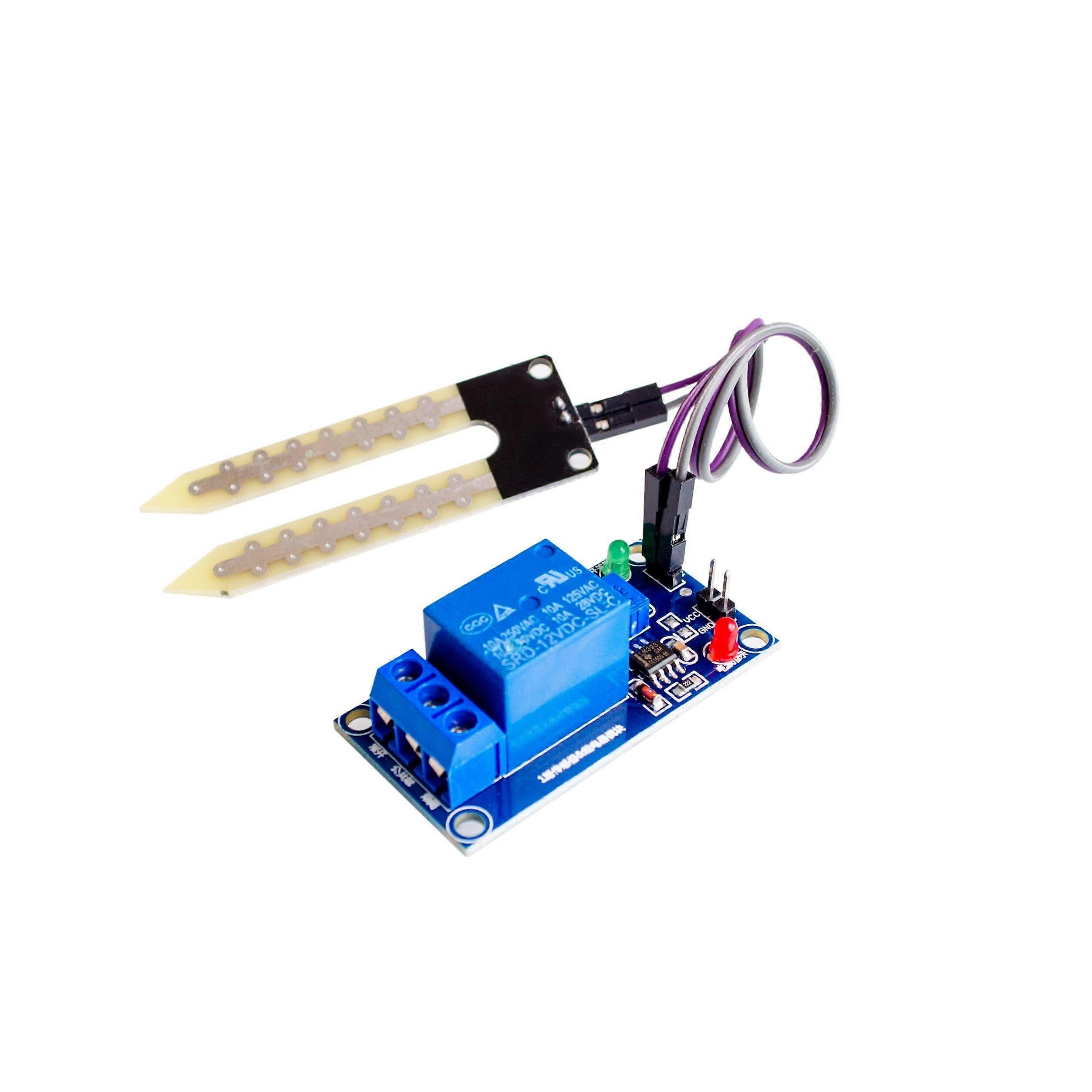 10PCS DC 12V Soil Moisture Sensor Relay Module for Automatic Watering and Smart Irrigation Control