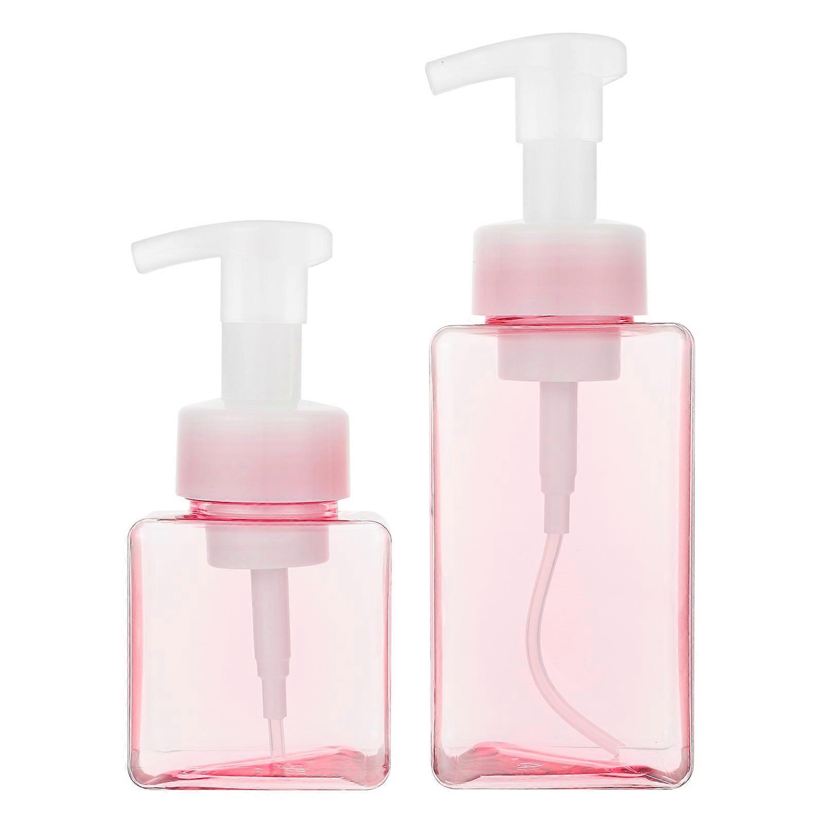 Mousse Bubble Flask Travel Bottles for Refillable Use 2Pcs Plastic Containers