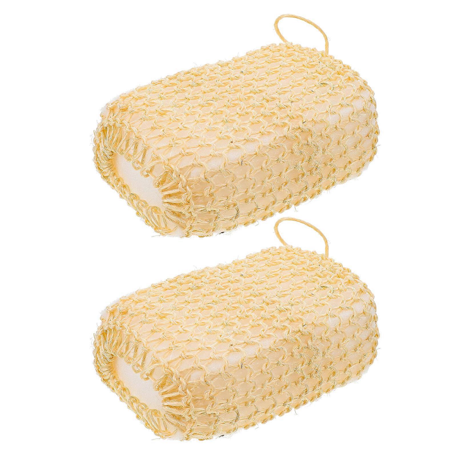 Sisal Body Scrubber Exfoliating Sponge for Bath 2Pcs Comfortable