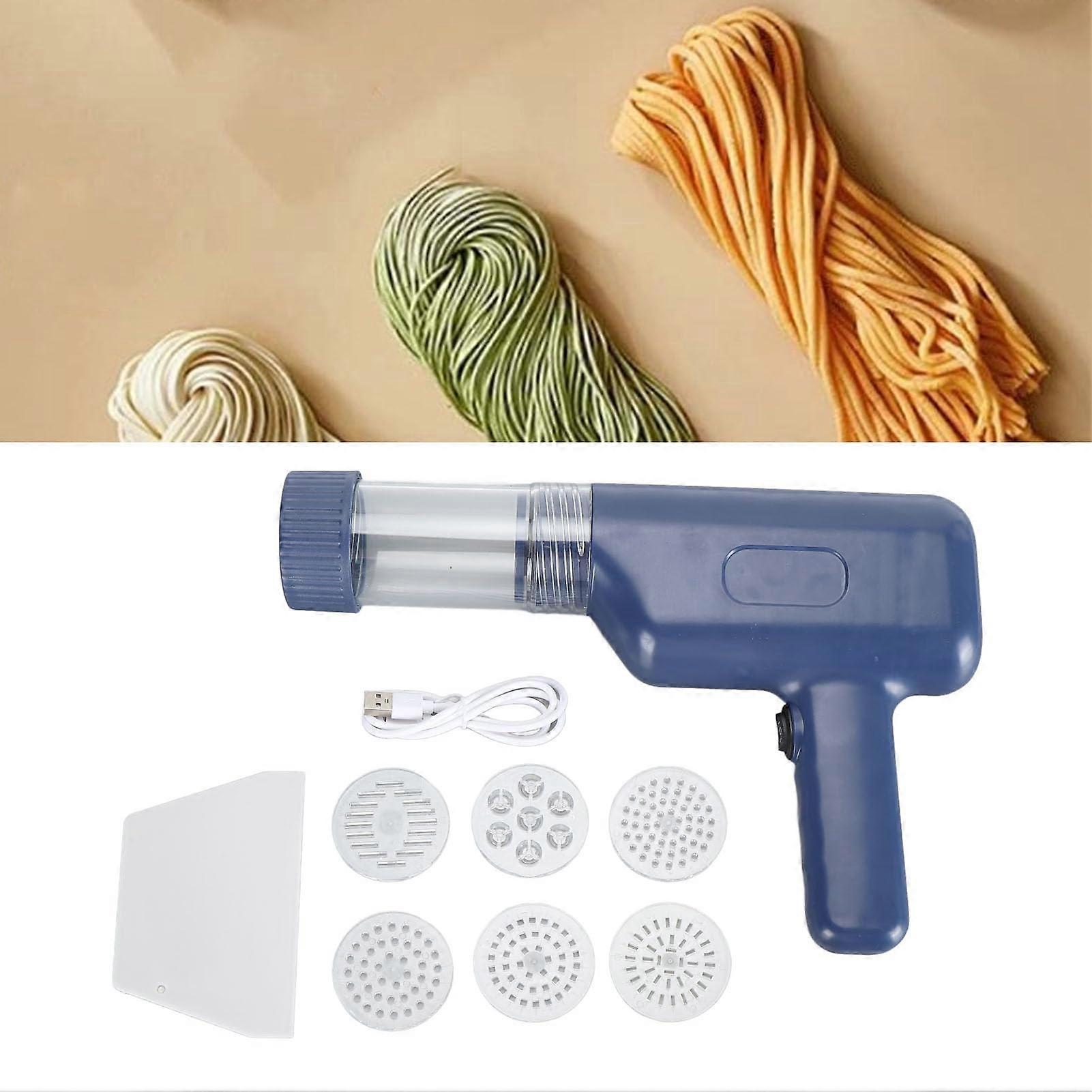 Cordless Electric Pasta Maker with Automatic Noodle Extrusion for Multiple Pasta Types and Ramen
