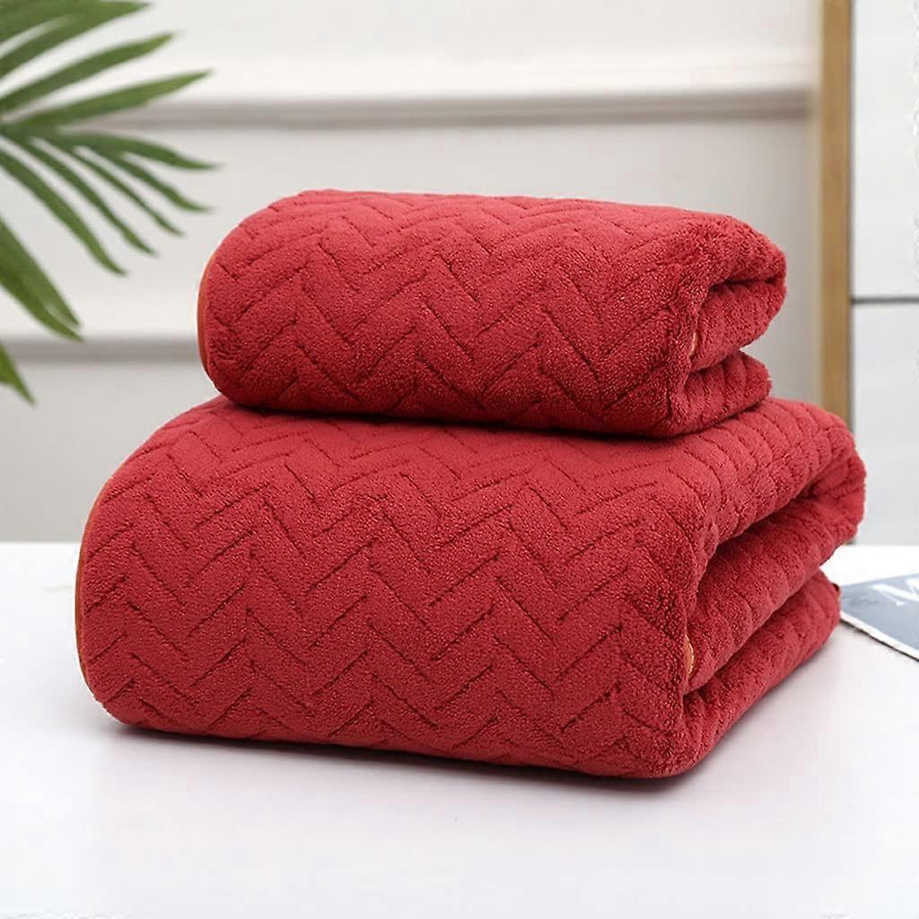 Bath Towel Set Quick Dry Microfiber Nordic Solid Color Ultra Soft Couple Gift 2 Pcs