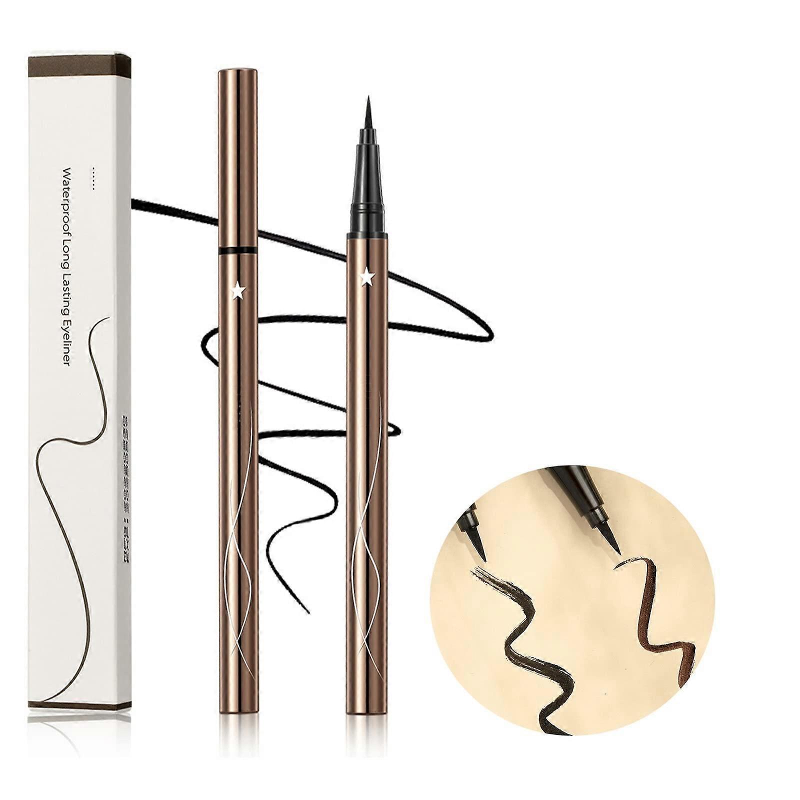 Waterproof Winged Eyeliner Stamp Pen with QuickDrying Smudge Proof Formula Black