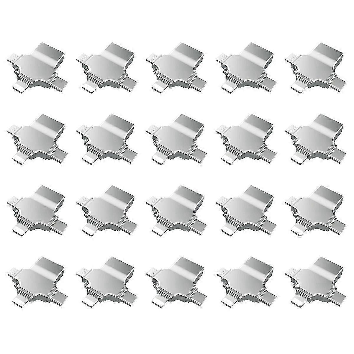 USB 3.0 4-in-1 Micro SD Card Reader Adapter Compatible with Android Phone and Computer, 20 Pack