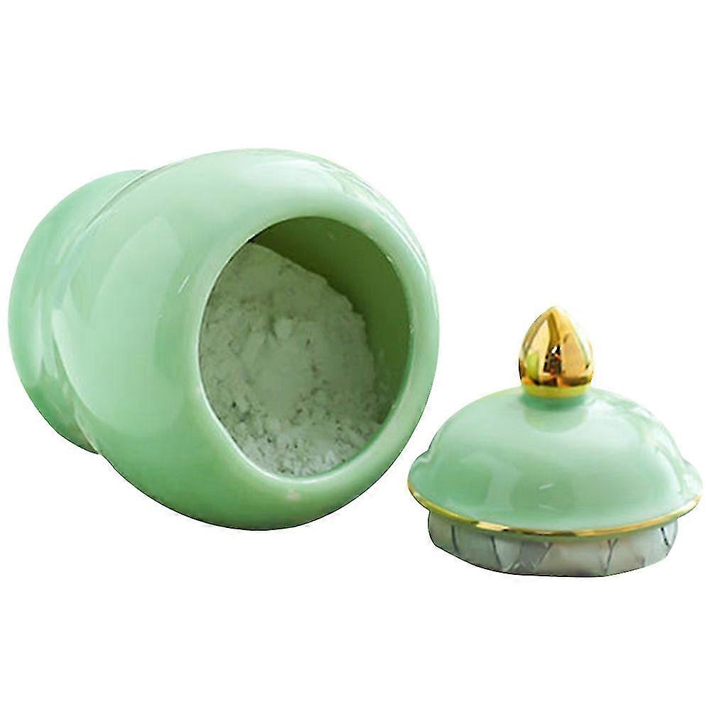 Ceramic Tea Canisters Household Storage Jar for Tea Leaf 2Pcs