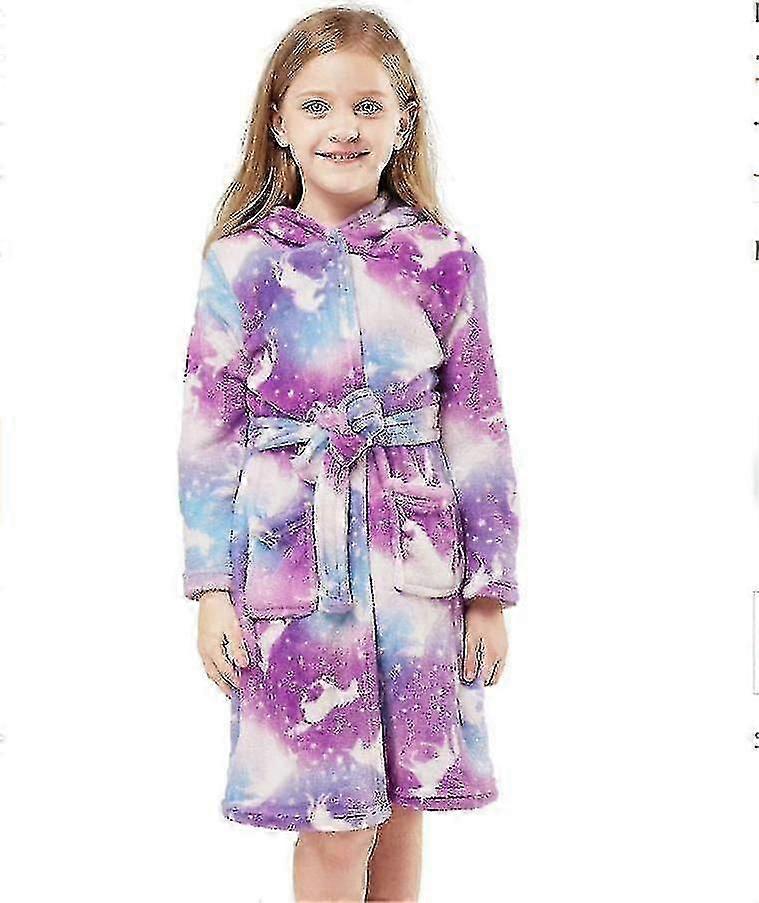 Soft Unicorn Hooded Galaxy Bathrobe
