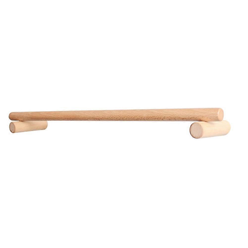 Wall Mounted Wooden Towel Rack 45cm with Two Installation Methods for Space Saving Bathroom Decor