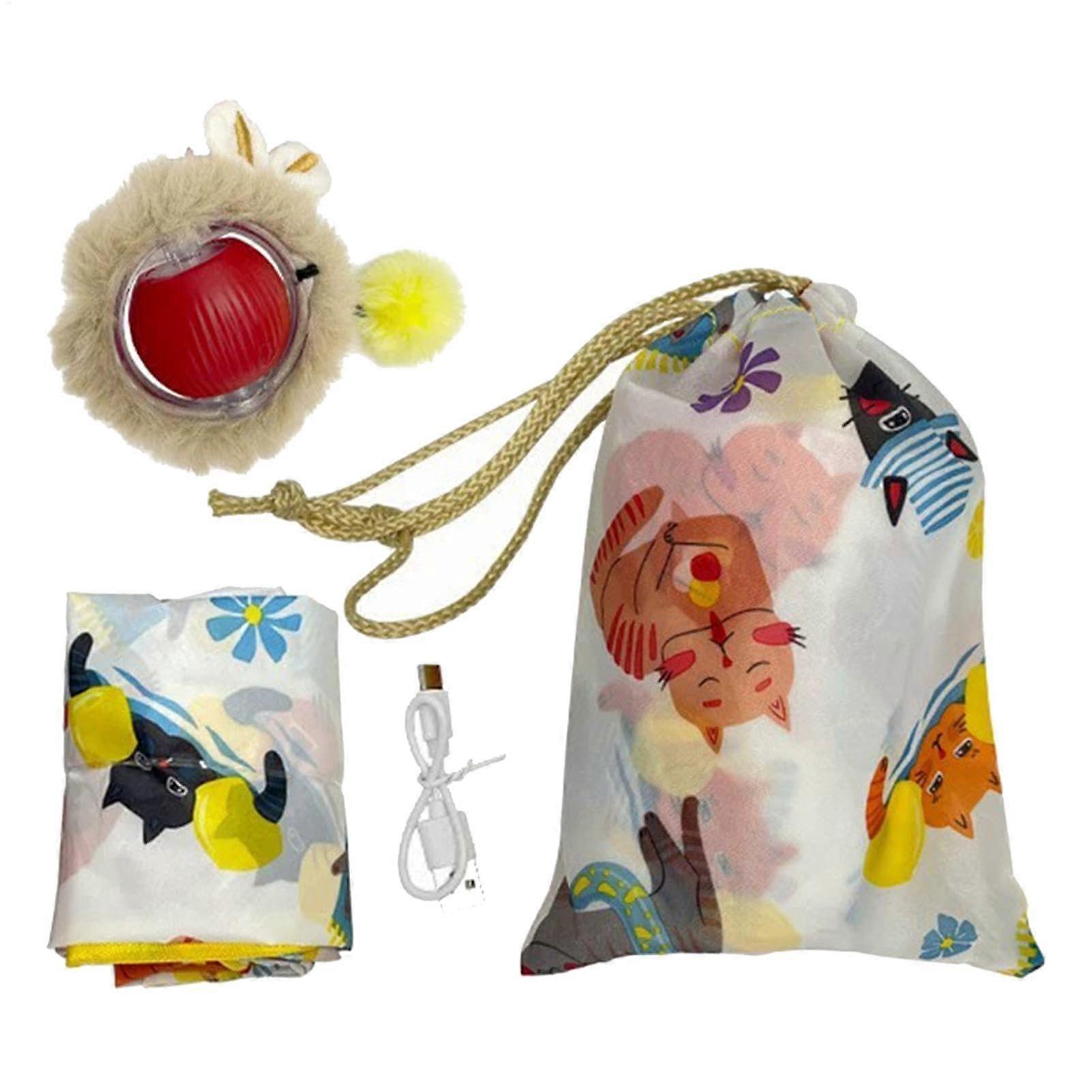 Interactive Cat Toy with Unpredictable Rolling Motion, Rechargeable Electric Cat Ball for Indoor Play