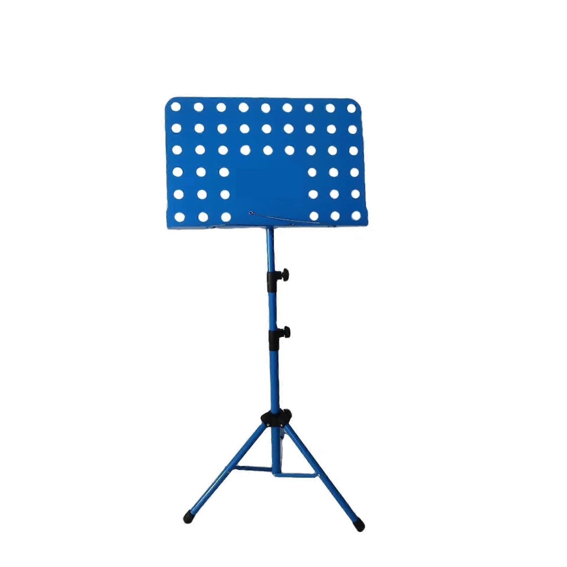Foldable Sheet Music Stand Adjustable Height for Laptop Projector and Book Use White Blue