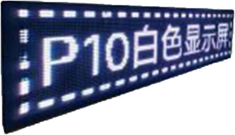 LED Scrolling Message Display Outdoor Programmable White LED Sign 233x25cm Weatherproof Mobile Control