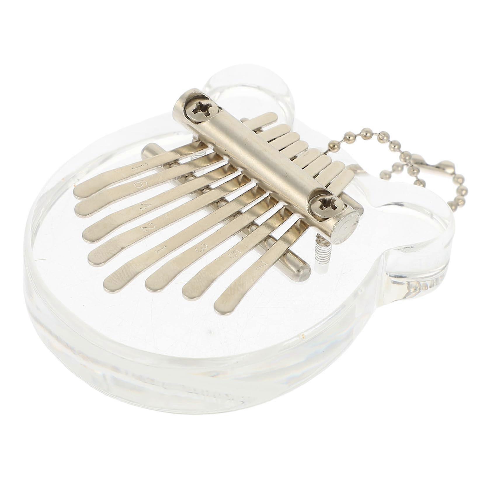 Kalimba Thumb Piano 8 Key Crystal Bear Design Beginner Friendly Compact Clear Tone Gift