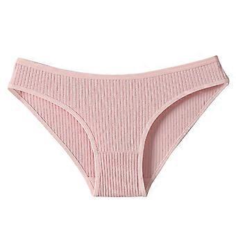 Culottes pour femmes, taille basse, couleur unie, côtelées, invisibles, haute élasticité, galbantes.