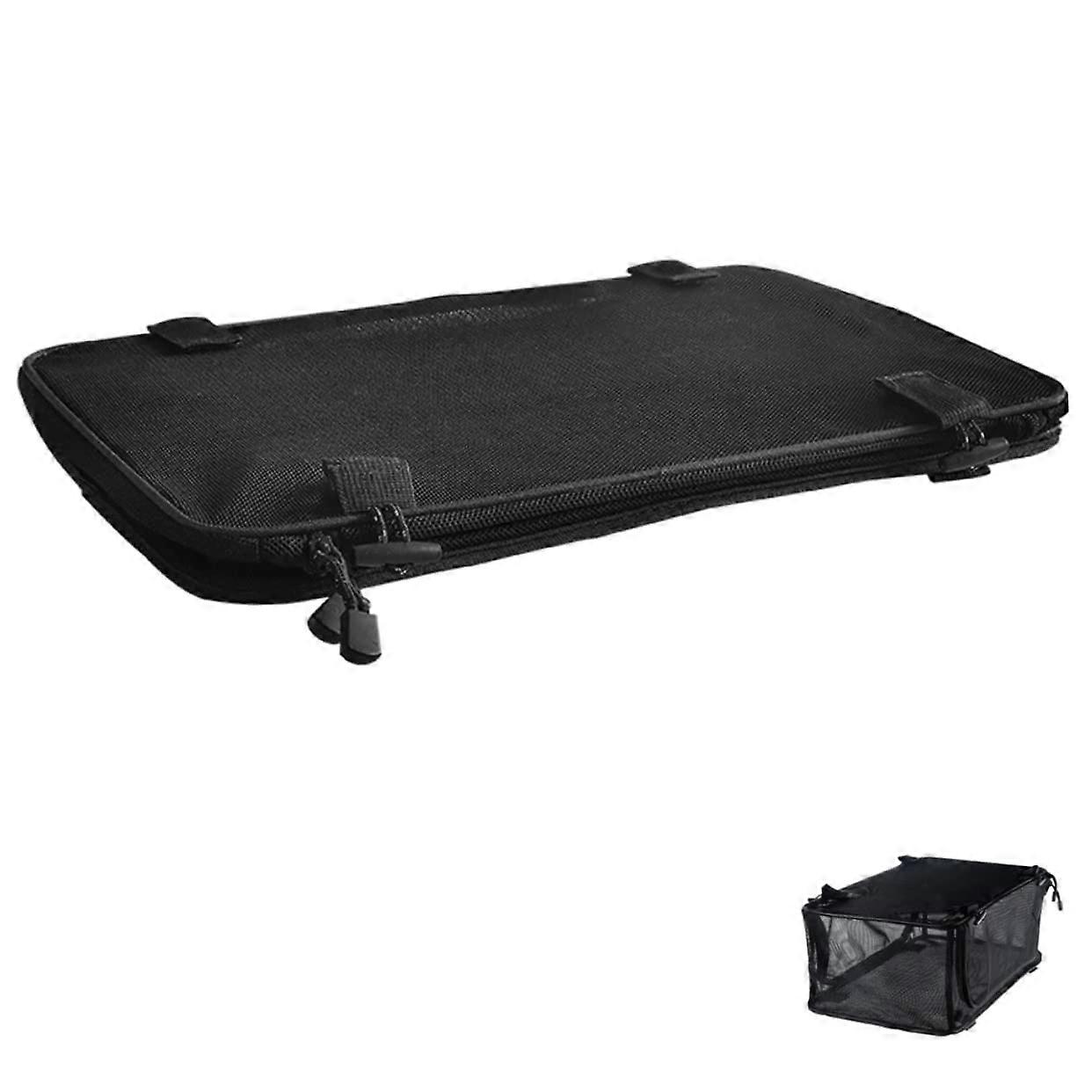 Camping Tableware Bag with Breathable Mesh, Foldable Outdoor Cooking Utensils Storage Organizer