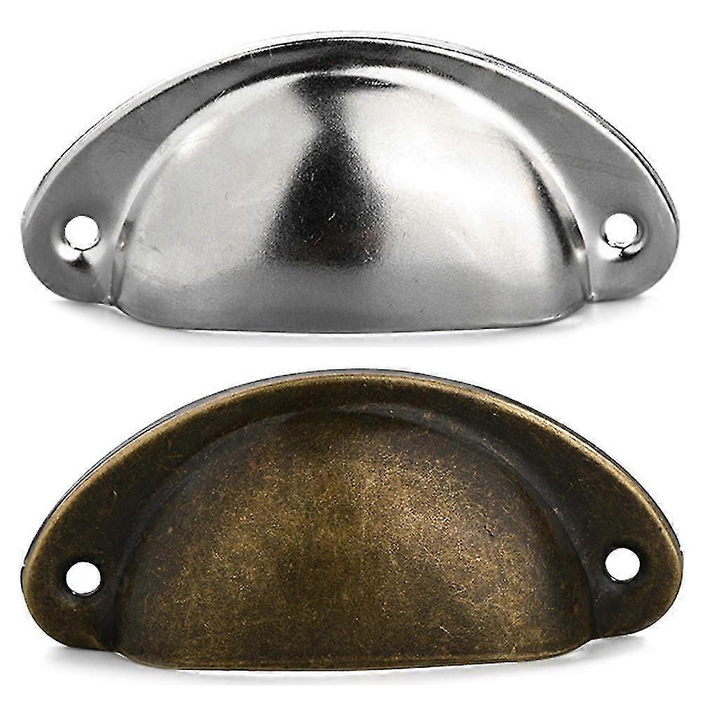 6/12 Pcs Cup Pull Shell Handles Half Moon Cupboard Cabinet Door Drawer