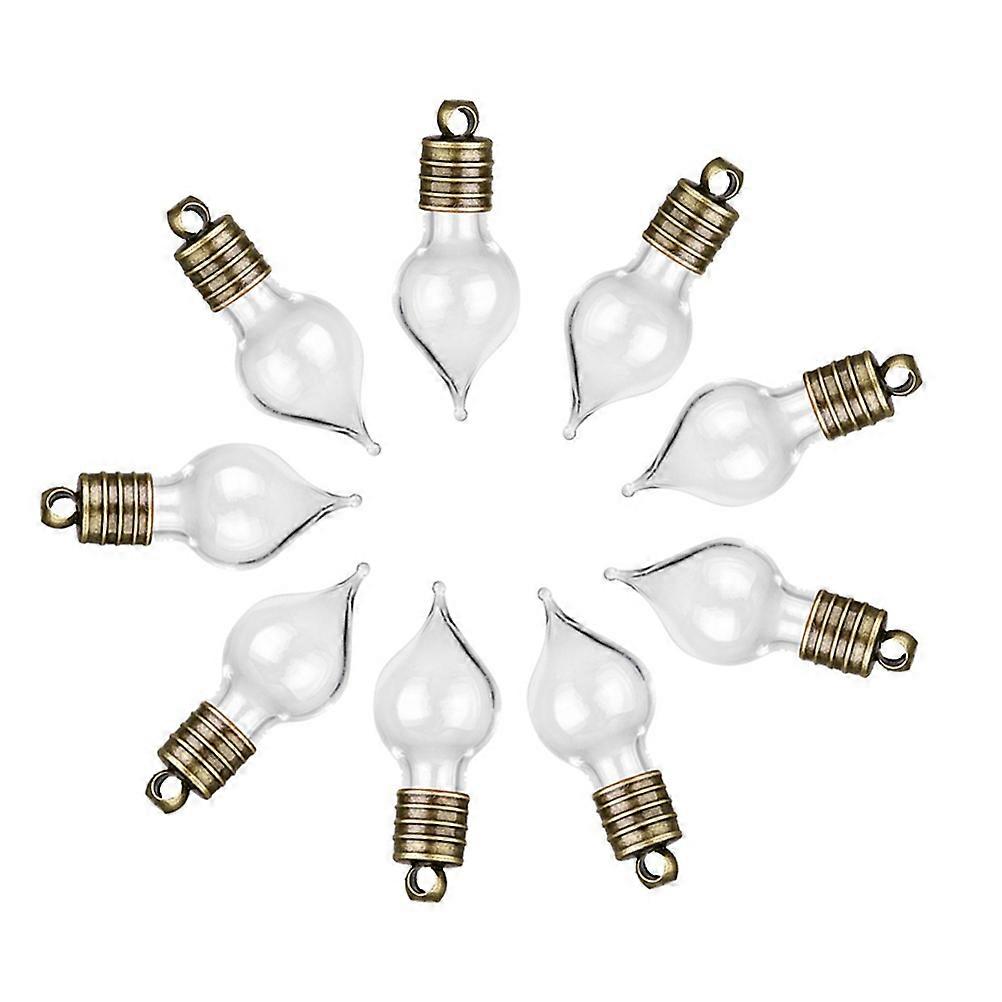 Transparent Mini Glass Bottle Wish Jar for Gift Use 10Pcs Type