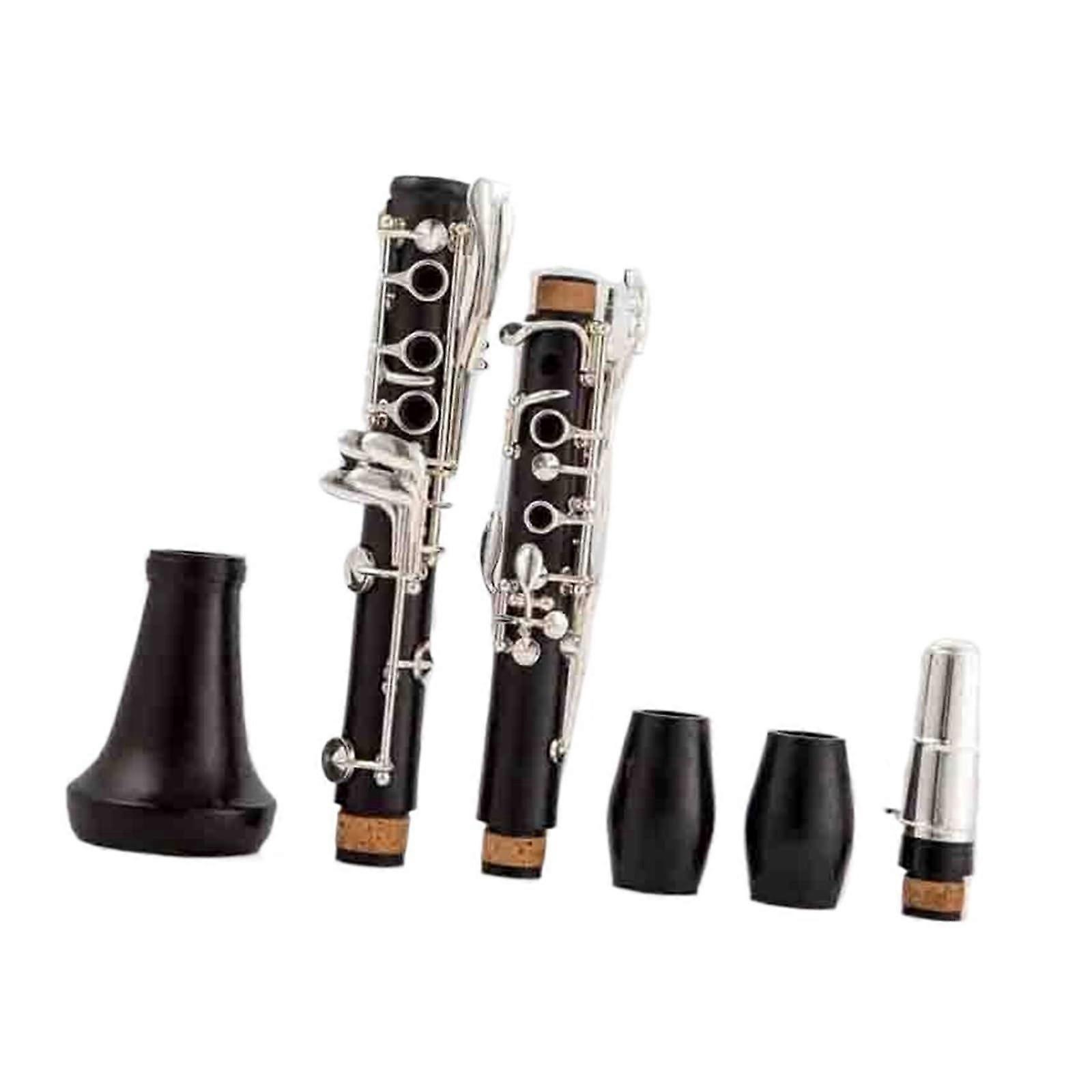 Professional B Flat Clarinet Ebony with Nickel Silver Keys for School and Stage Performance