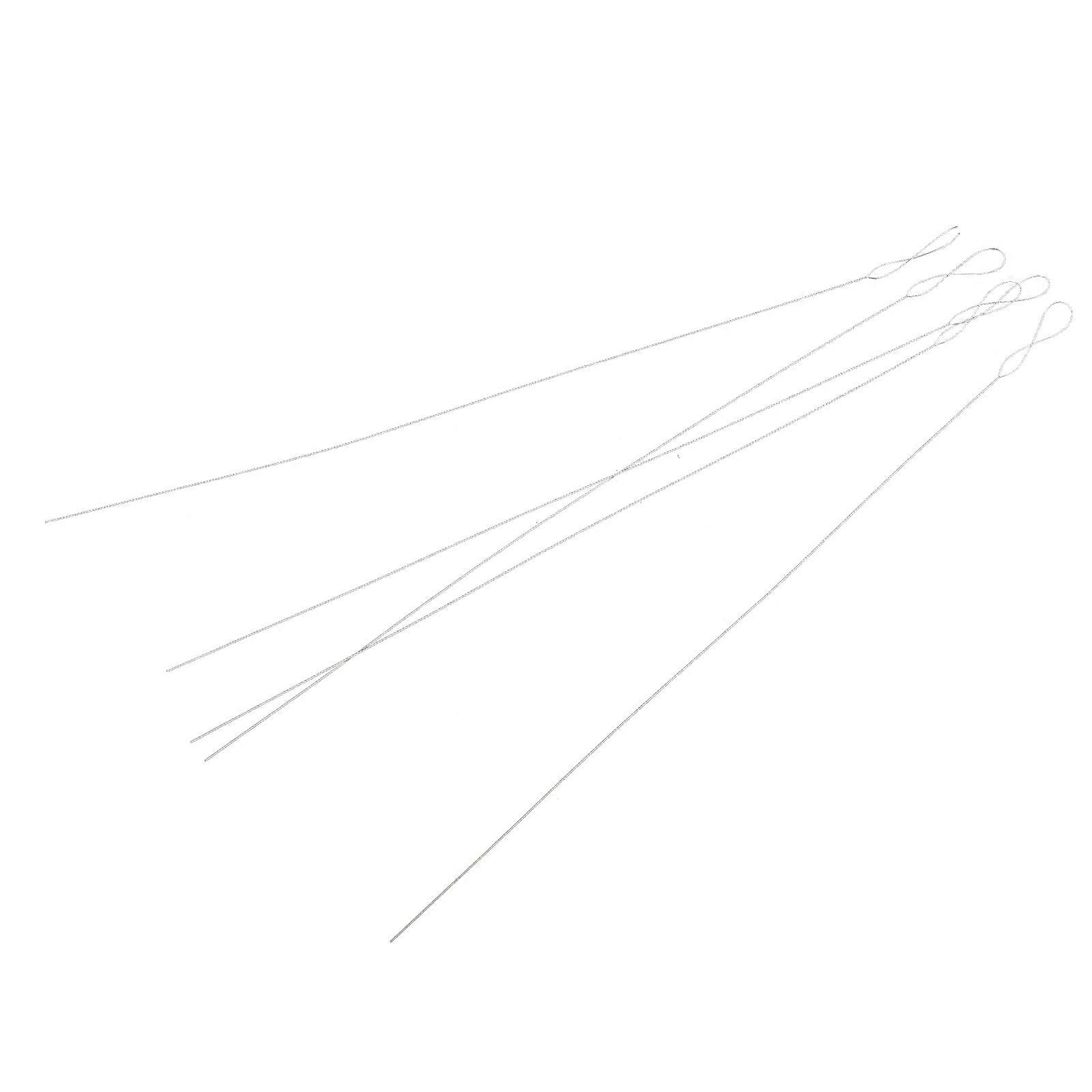 Beading Needle Set Embroidery Needles for Stitching Use 5Pcs Silver Metal