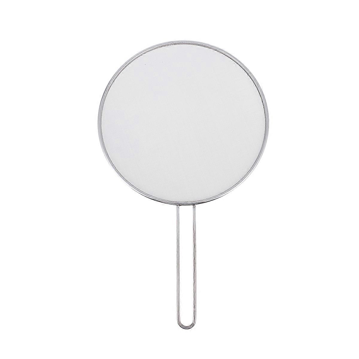 Oil Splatter Guard Metal Splatter Screen for Cooking Use 2Pcs Silver Kitchen Tools