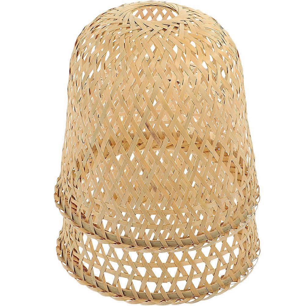 Rustic Bamboo Lamp Shade Woven Bamboo Lampshade for Ceiling Lights 2Pcs