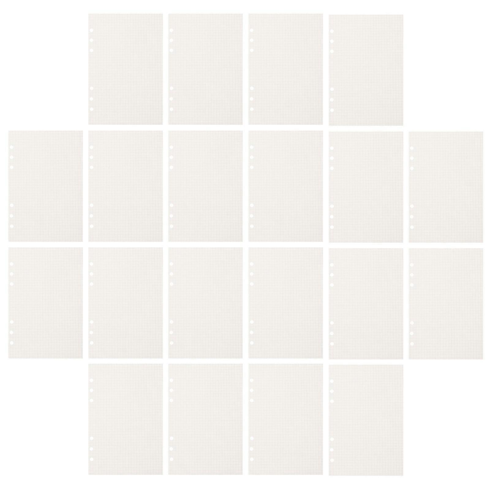 A5 Grid Refill Paper Binder Refills for Binder 45 Sheets Paper Inserts
