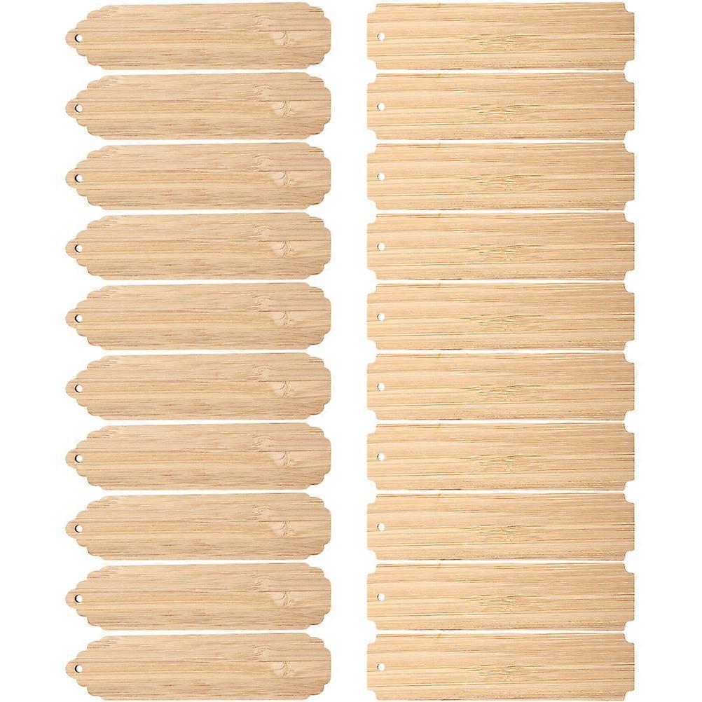 Blank Bookmarks for DIY 80Pcs Light Yellow Wooden Rectangle Bookmarks
