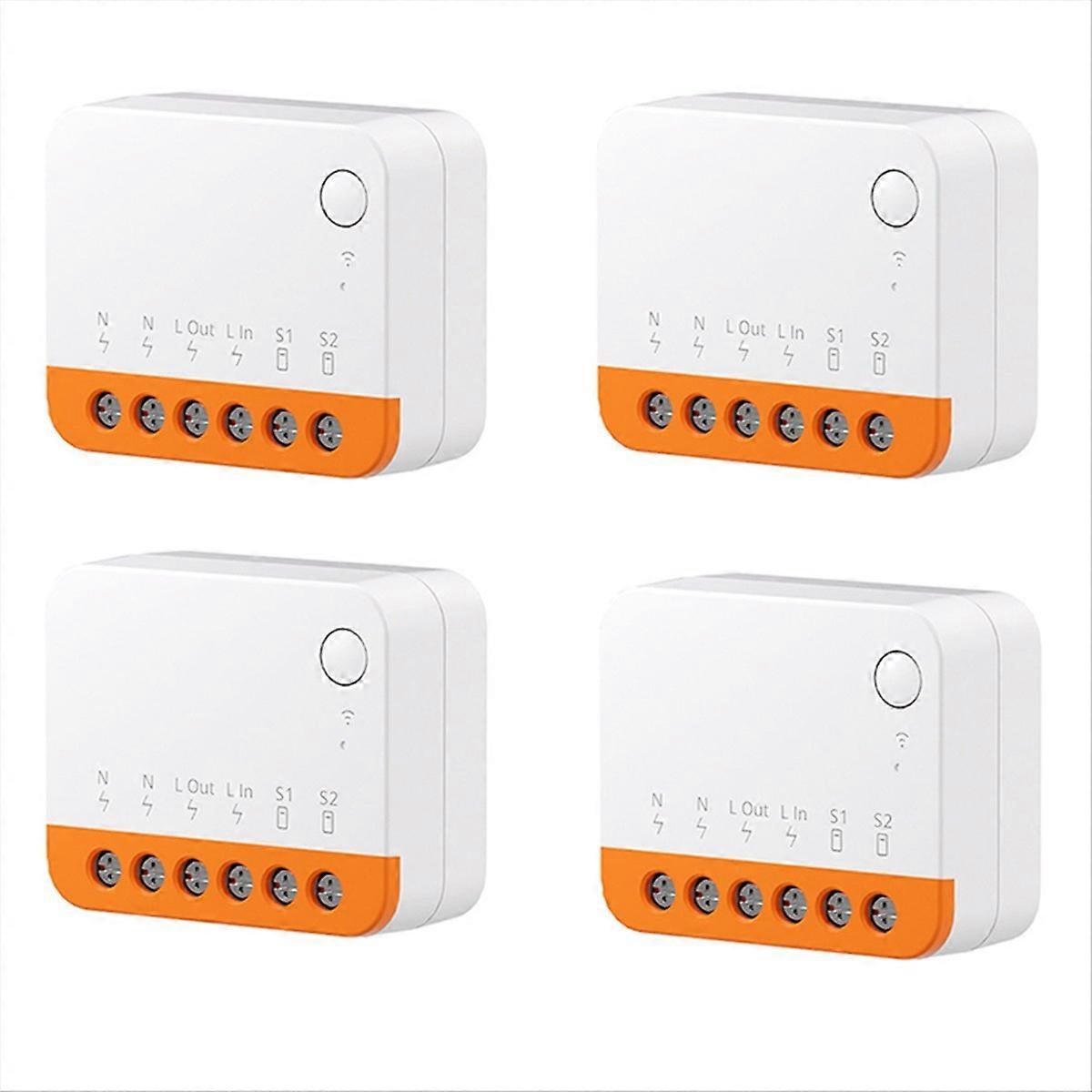 4PCS MINI Wifi Switch Mini Extreme Smart Home Module Two-Way Control Smart Home Module Voice Remote 