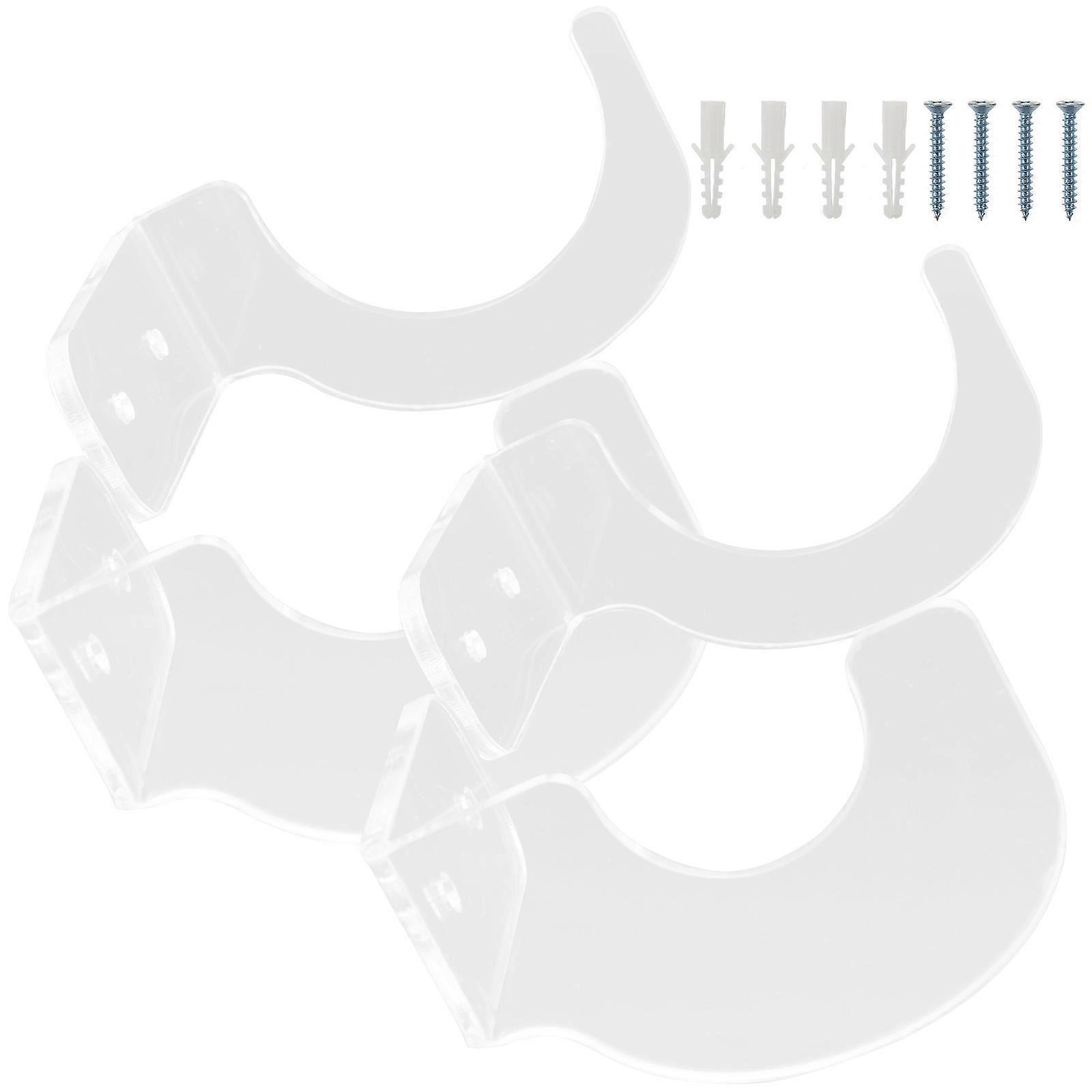 Baseball Bat Stand Wall-Mounted Acrylic Bat Holder for 8Pairs Display