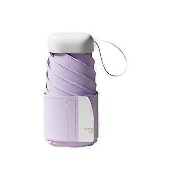 1 stuk compacte reisparaplu met zwarte coating, UPF50+ UV-bescherming en 7 cm brede band voor zon en regen, metaal