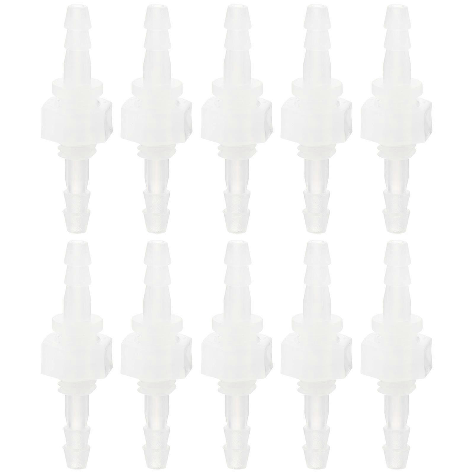 10pcs Durable Plastic Hex Straight Union Adapter Hose Barb Thru Bulk Bulkhead Fitting