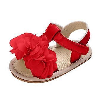 Kleinkinderschuhe, Babyschuhe, Lauflernschuhe, flache Sandalen mit weicher Sohle, rot