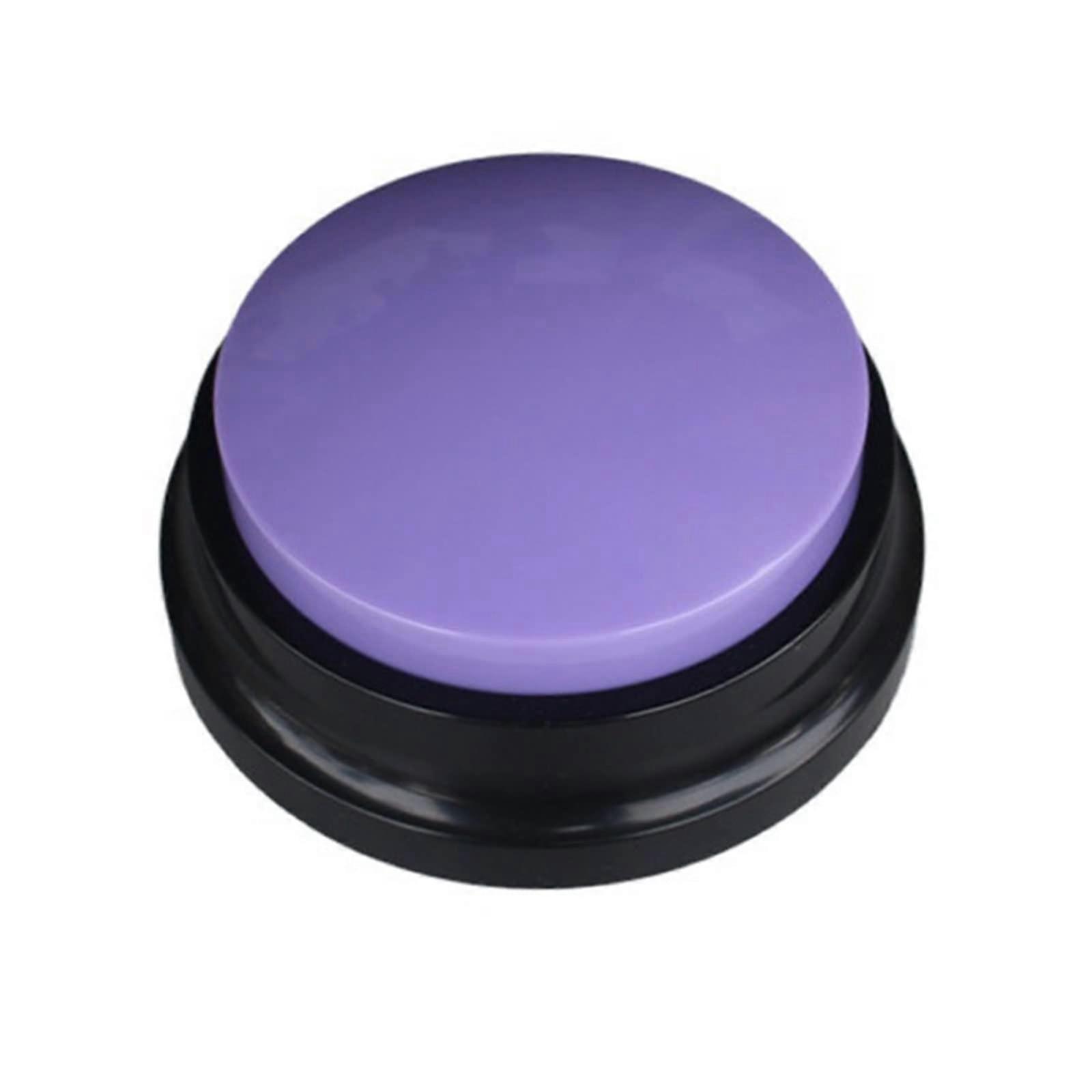 Purple Talking Button for Kids with Voice Recording Function, Interactive Play Buzzer Toy