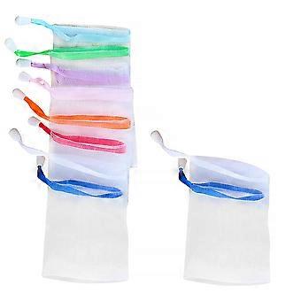 Foaming Net Soap Saver Pouch for Cleansing Use 10Pcs with Hanging Drawstring