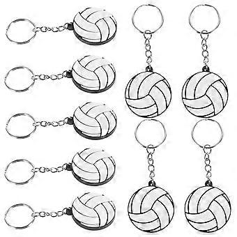 White PVC Sports Ball Keychain for Decoration 10Pcs Ball Modeling Ornament