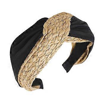 Simple Wide Hair Accessories Raffia Hair Band Designed for Women Suitable for Meetings and Appointments 1Pcs