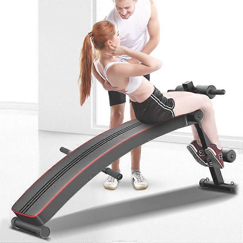 Faltbares Sit-up-Board für den Haushalt, multifunktionales Bauchmuskeltraining, 177P-X4, schwarzes Flaggschiffmodell