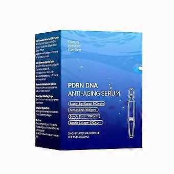 Salmon DNA PDRN Anti-Aging Serum, 5000 ppm Lachsei-DNA-Ampulle, 2000 ppm Kollagen, Glutathion, Niacinamid & 6 Hyaluronsäuren, Koreanische Hautpflege für