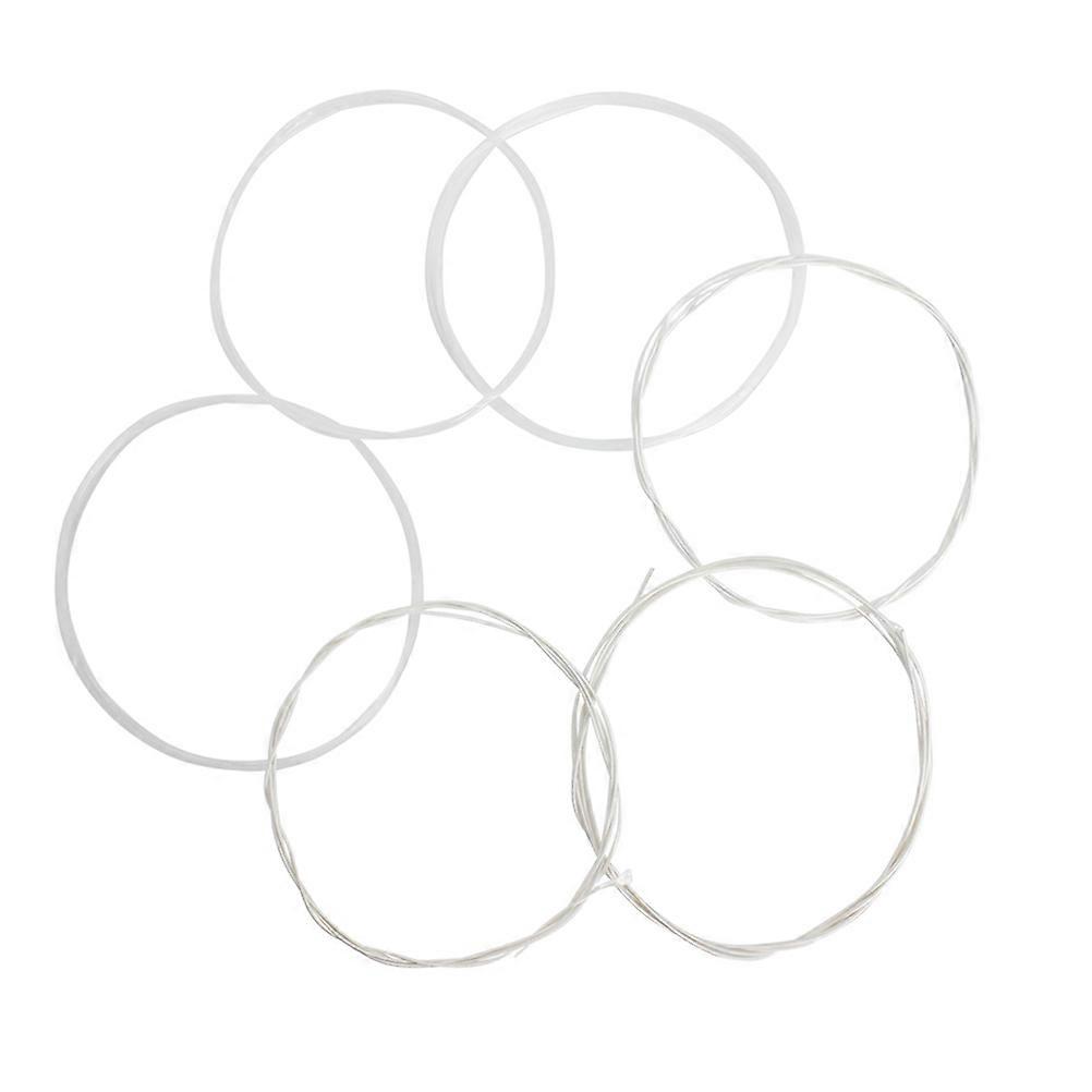 Replacement Guitar Strings Silver Plated Copper Alloy Strings for 6Pcs