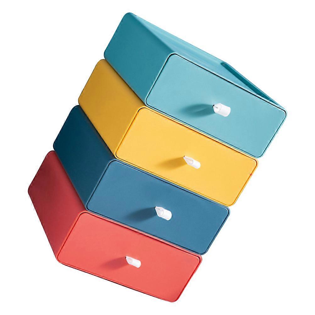 4pcs Practical Drawer Boxes Table Storage Boxes Desktop Storage Drawers
