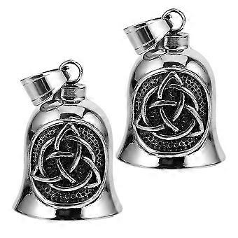 Lucky Bells Vintage Keychain compatible withMotorcycle Riders 2Pcs Stainless Steel Bells