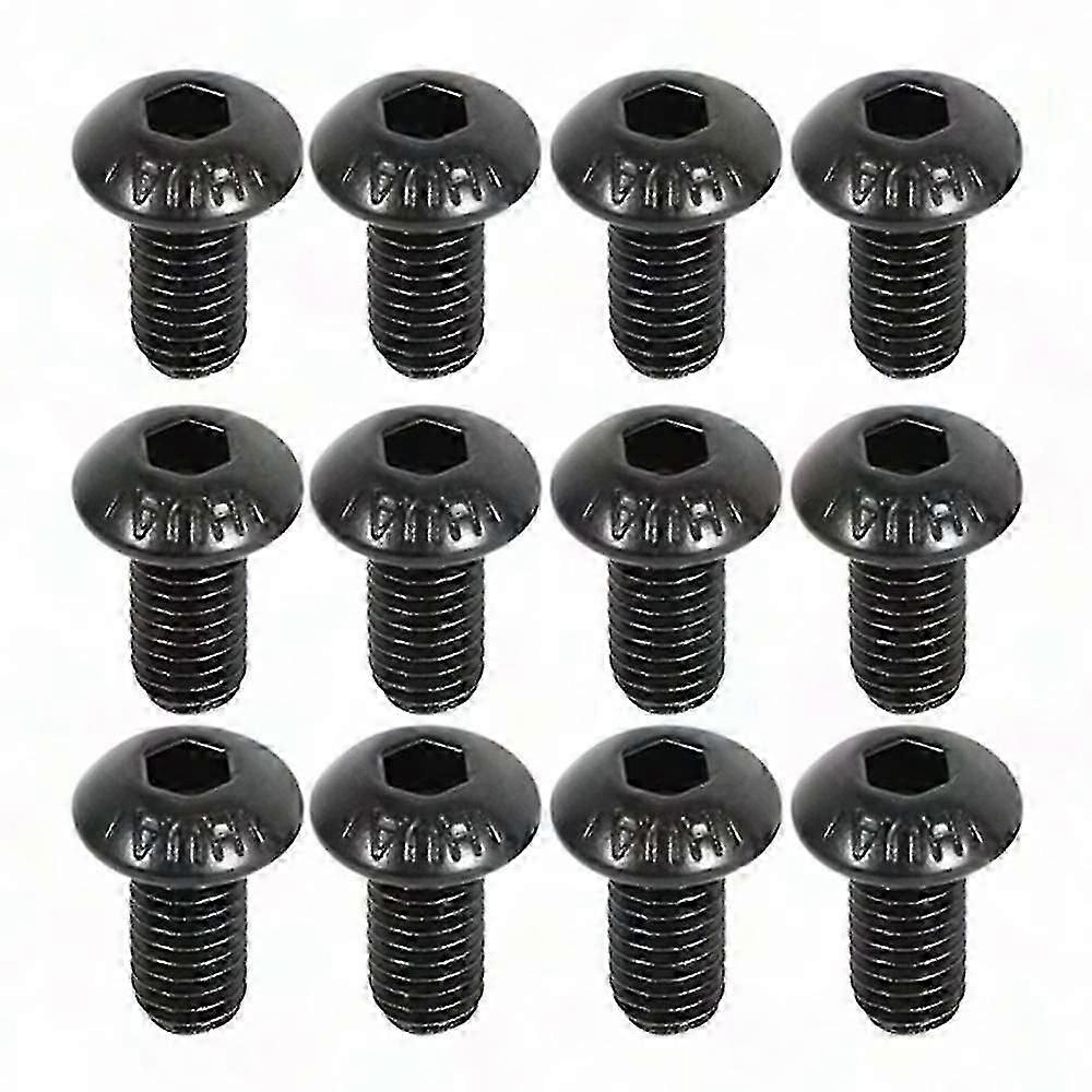 M5 X 10mm Hex Head Button Cap Screw Black 50 Pack