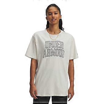 Under Armour Damen-T-Shirt „Campus UA Rival Wordmark“ mit lockerer Passform