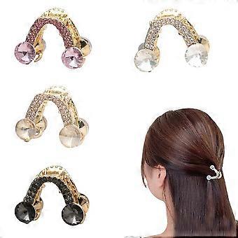 KuuGU 4-Piece Women's Small Hairpin, Headband Hairpin Women's Hairpin, With Exquisite ponytail Brackets Fashion Hair